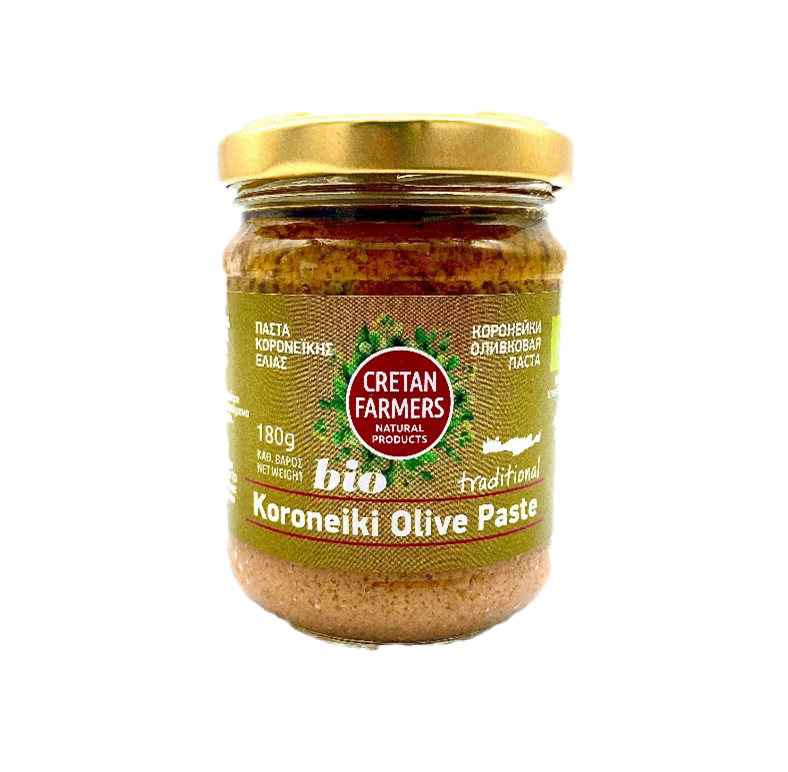 Olivenpaste Koroneiki Grün Bio ”Cretan Farmers” 180g - Kretainzurich